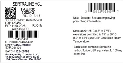 Label (65862 013 05 Sertraline 100mg 67046 554 30)